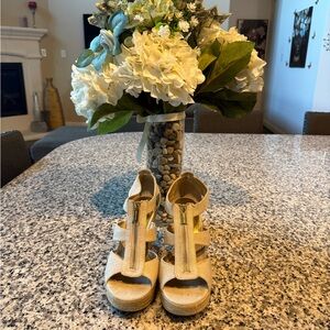 Michael Kors Cream Wedge Sandals